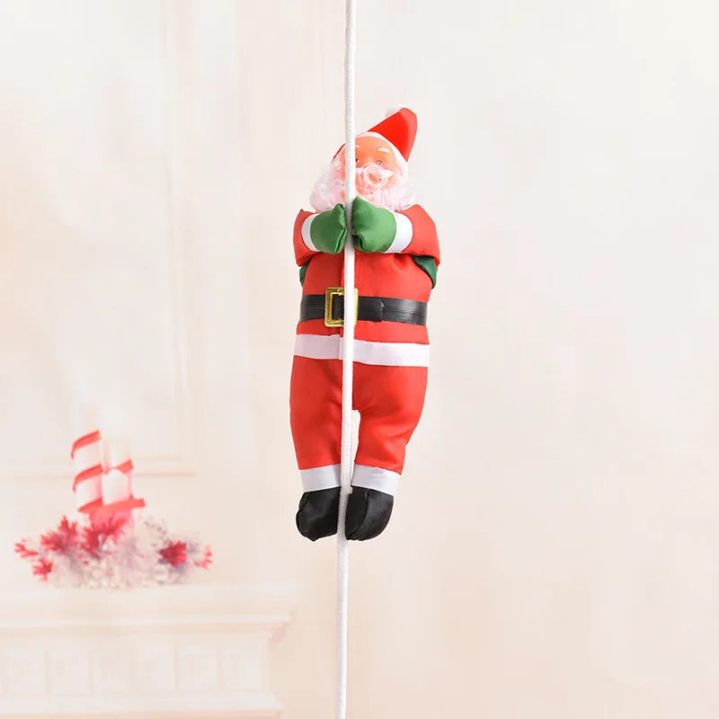 ANYDECO Christmas Tree Pendant Santa Claus Climbing Rope Hanging Holiday Ornament