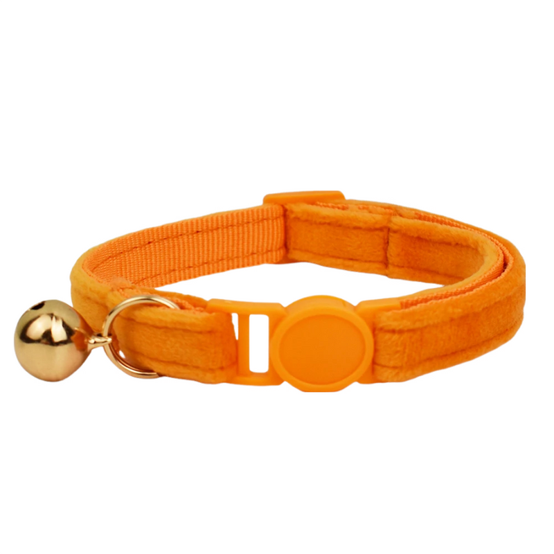 ANYWAGS Cat Collar Orange Large with Safety Buckle, Bell, and Durable Strap Stylish and Comfortable Pet Accessory
