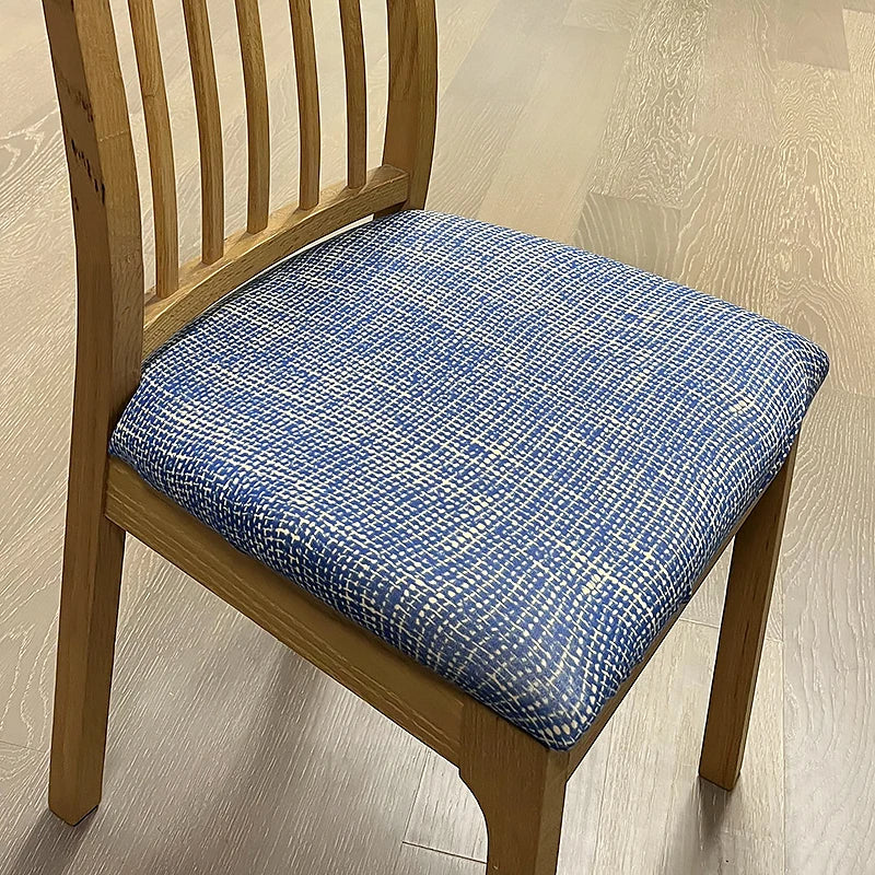 Anyseat Chair Cover Navy Blue Corn Kennel Pattern Stretch Seat Cover for Home Dinning Kitchen Washable Removable