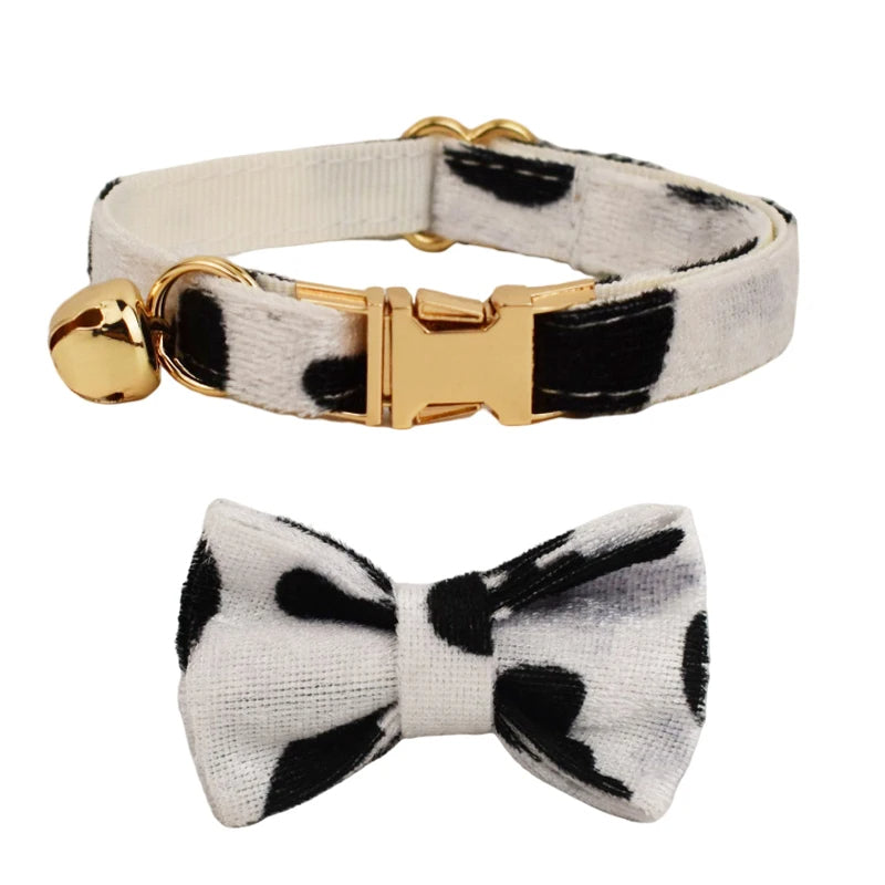 ANYWAGS Cat Collar Spotted Bow Small with Safety Buckle, Bell, and Durable Strap Stylish and Comfortable Pet Accessor