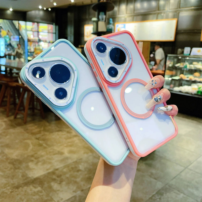 ANYMOB Huawei Case Purple Wireless Charging Magnetic Rugged Protective Cover