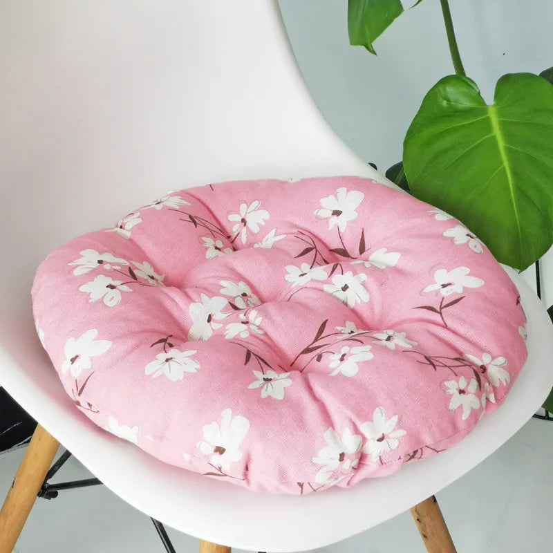 Anypillow Pink Floral Chair Pad Soft Seat Cushion