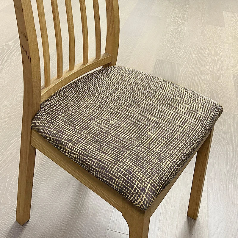 Anyseat Chair Cover Dark Brown Corn Kennel Pattern Stretch Seat Cover for Home Dinning Kitchen Washable Removable