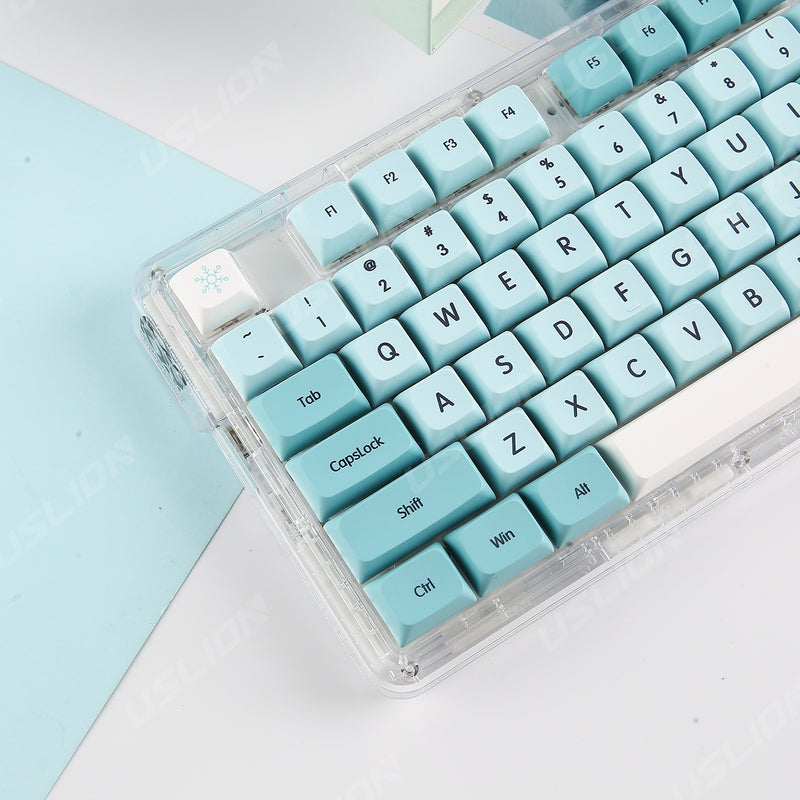 Anymob Keycap Keyboard Ice Blue 126 English keys Personality Mechanical Switch Keys Box Pack