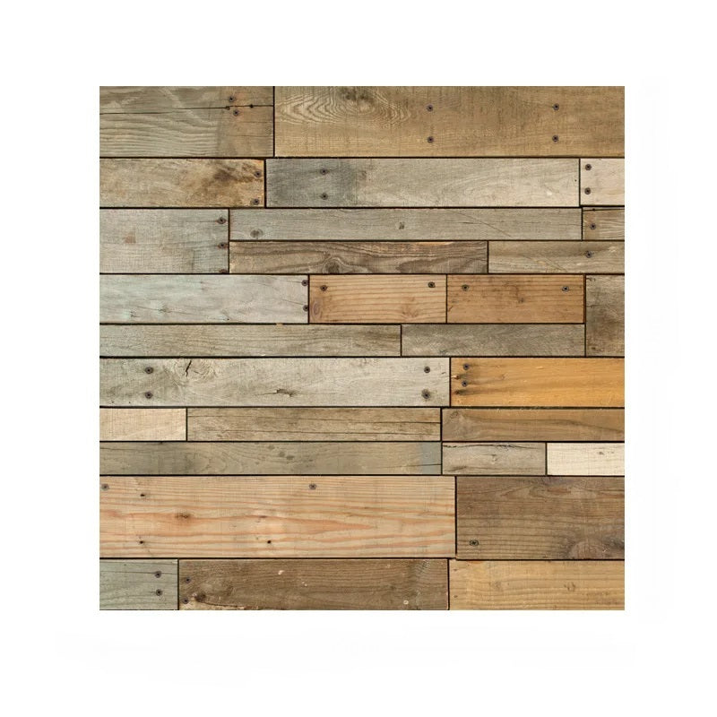 ANYHOUZ 10pcs Vinyl Wall Tile Textured Planks Pattern 3D Waterproof