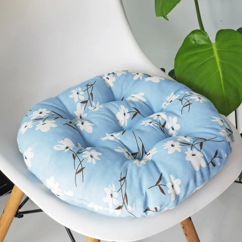 Anypillow Blue Floral Chair Pad Soft Seat Cushion