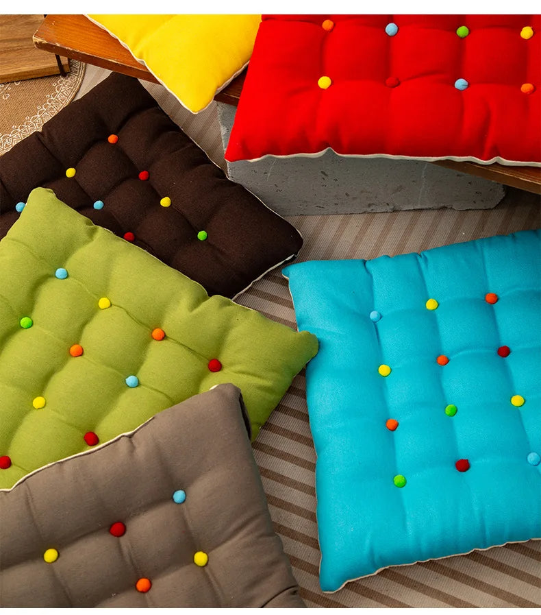 ANYHOUZ Non Slip Square Stool Cushion Soft Washable Cover