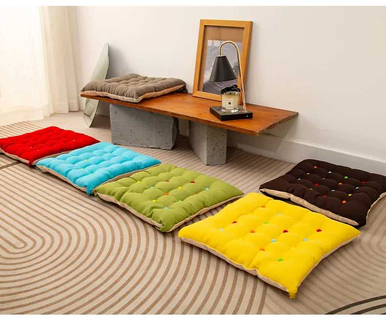 ANYHOUZ Non Slip Square Stool Cushion Soft Washable Cover