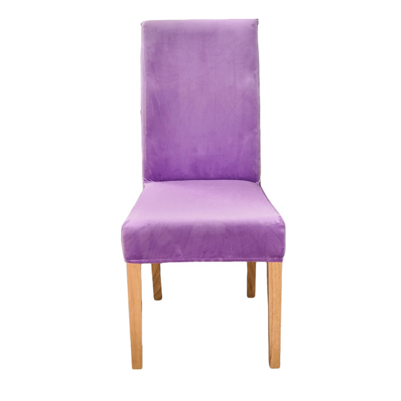 Anyseat Chair Cover Cyan Velvet Plush Stretch Slipcover for Dining Kitchen