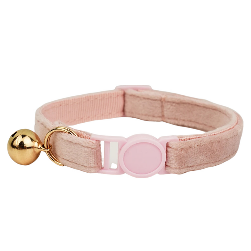 ANYWAGS Cat Collar Baby Pink Large with Safety Buckle, Bell, and Durable Strap Stylish and Comfortable Pet Accessory
