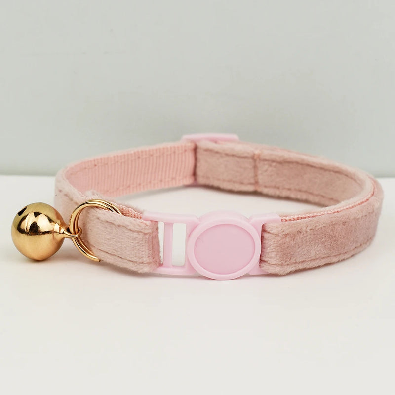 ANYWAGS Cat Collar Baby Pink Large with Safety Buckle, Bell, and Durable Strap Stylish and Comfortable Pet Accessory