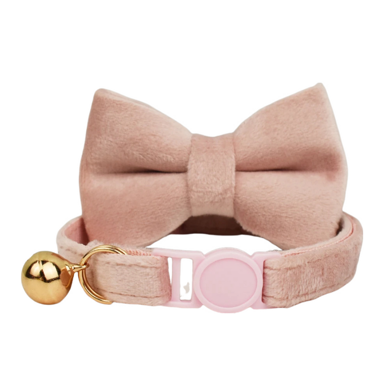 ANYWAGS Cat Collar Baby Pink Bow Small with Safety Buckle, Bell, and Durable Strap Stylish and Comfortable Pet Accessor