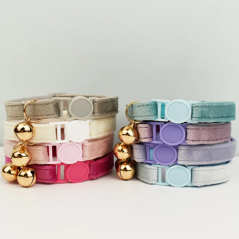 ANYWAGS  Cat Collar Purple Pink Large with Safety Buckle, Bell, and Durable Strap Stylish and Comfortable Pet Accessory