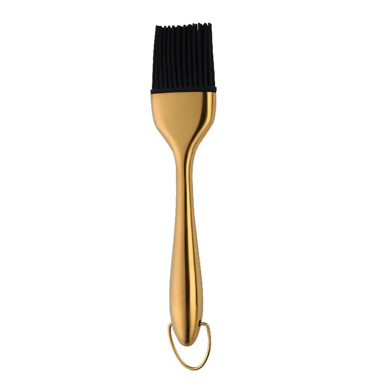 Anygleam Brush Gold Stainless Steel Handle Oil for BBQ and Bread Basting Kitchen Utensils