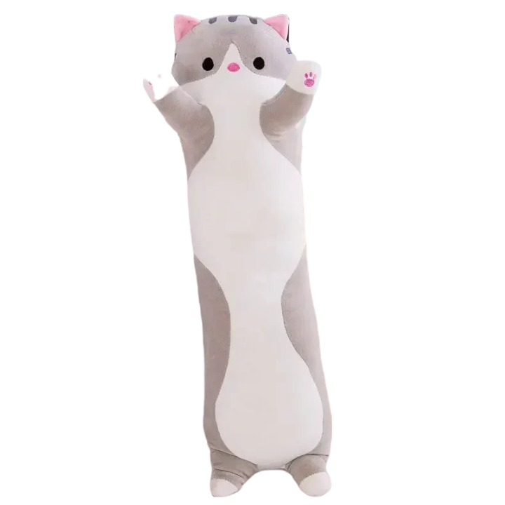 Anypillow Side Sleeping Body Pillow Gray Lovely Husky Bed Sofa Long Pillow for Children and Adult 130CM