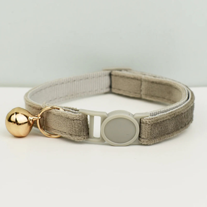 ANYWAGS Cat Collar Brown Large with Safety Buckle, Bell, and Durable Strap Stylish and Comfortable Pet Accessory