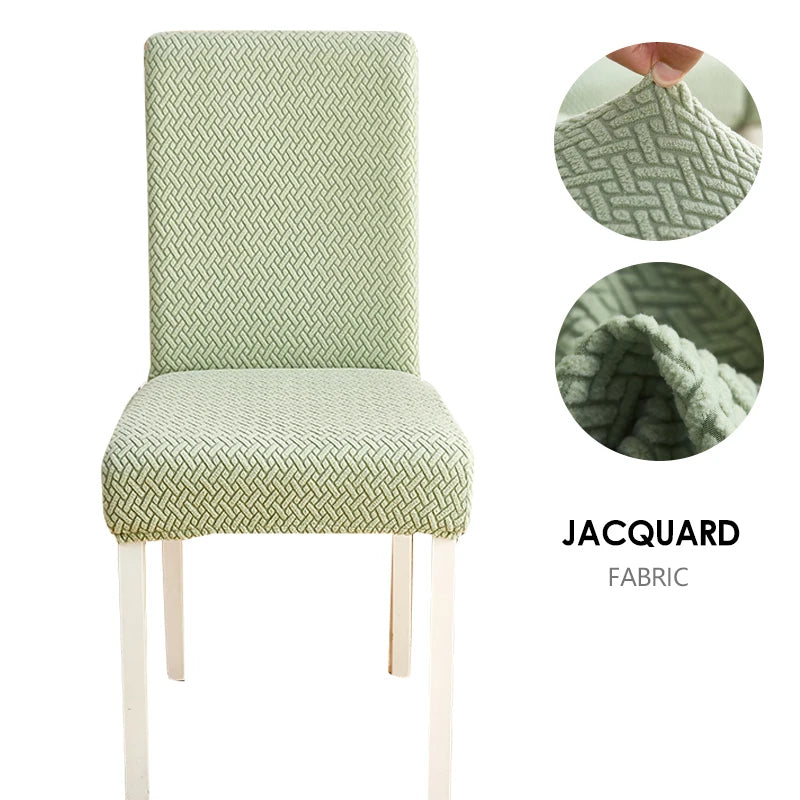 Anyseat Chair Cover Cypress Green Small Knitted Design with Anti-Dirt and Elastic Material for Dining Room Kitchen Wedding Hotel Banquet Restaurant