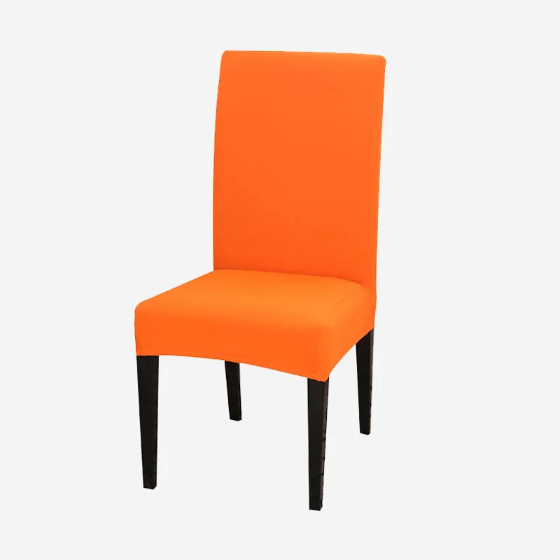 Anyseat Chair Cover Plain Orange with Anti-Dirt and Elastic Material for Dining Room Kitchen Wedding Hotel Banquet Restaurant