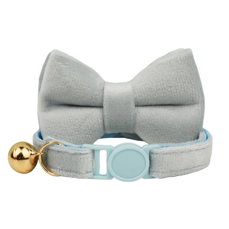 ANYWAGS Cat Collar Sky Blue Bow Small with Safety Buckle, Bell, and Durable Strap Stylish and Comfortable Pet Accessor