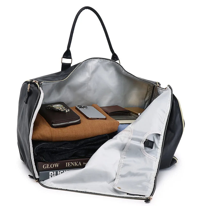 Anysort Foldable Travel Garment Bag Breathable Suit And Dress Storage With Handle For Easy Carry Protection