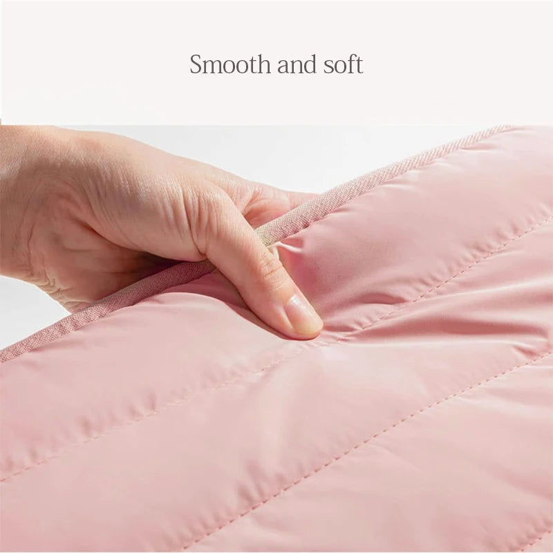 ANYPACK Laptop Handbag Pink Puffy Sleeve Case Multi Functional Compartments For Business