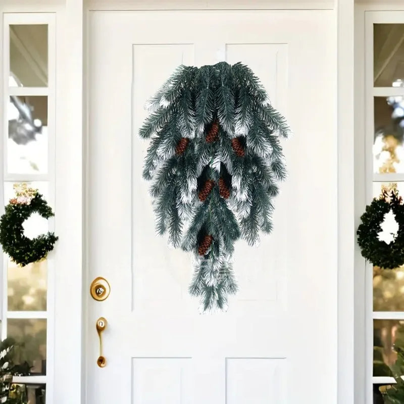 ANYDECO Christmas Wall Artificial Plant Vine Evergreen Hanging Decor
