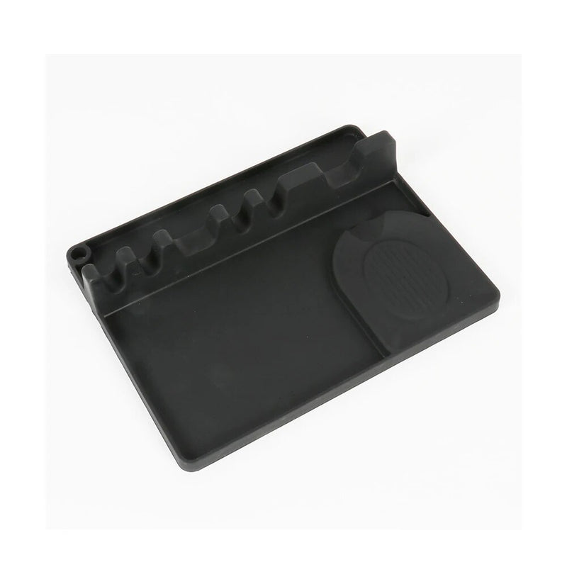 Anygleam Spoon Rest Black Large Kitchen Pan Pot Cover Lid Rack Stand Organizer Fork Spatula Rack Holder Stand Tableware Storage Rack Holder