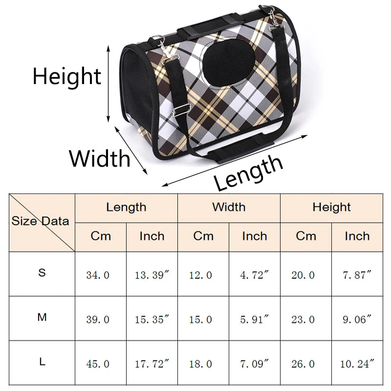 ANYWAGS Pet Carrier Small FLAI Logo Pattern Shoulder Sling Bags for Small Pet Carrying Accessories
