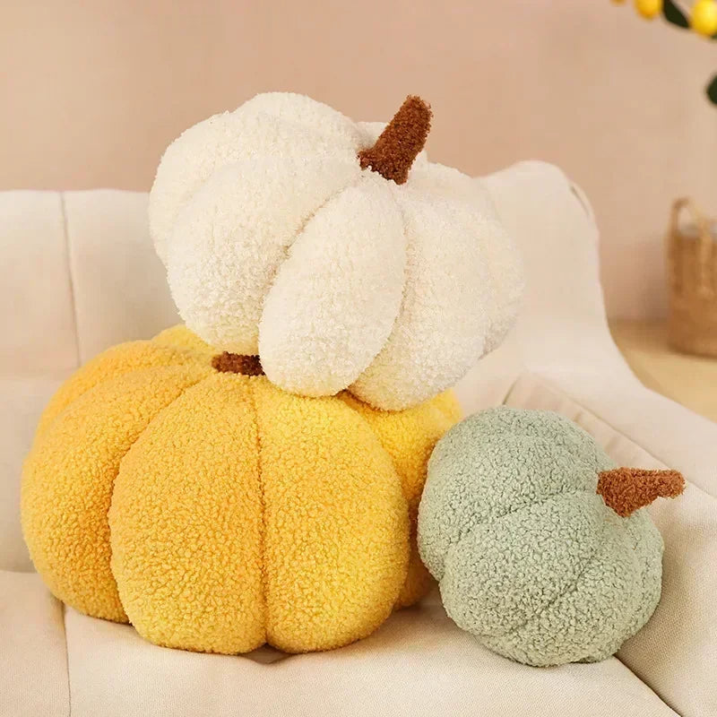 Anypillow Dark Orange Lamb Fleece Pumpkin Plush Pillow 20cm