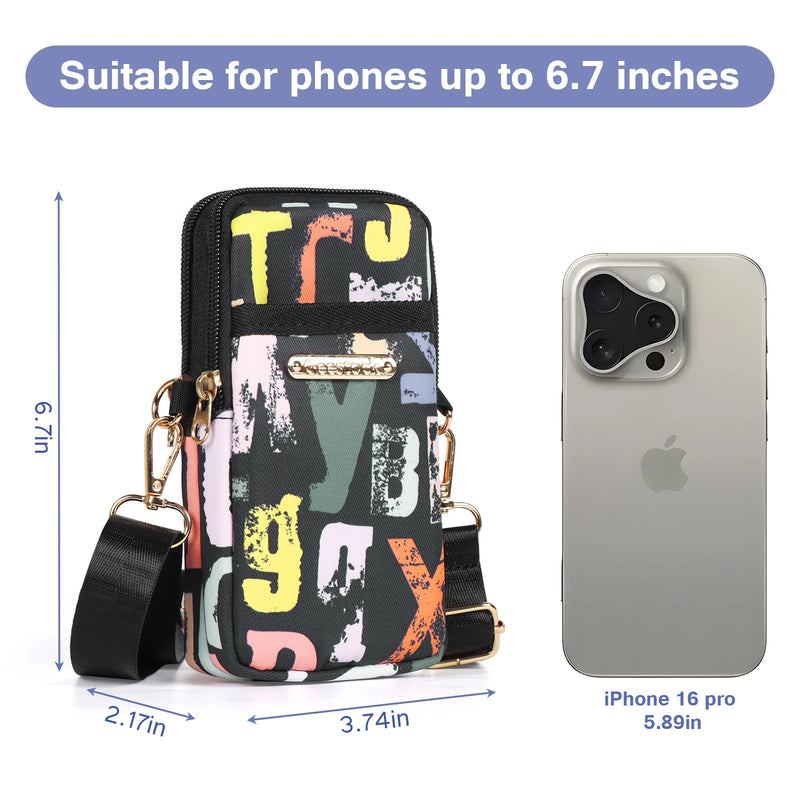 ANYPACK Armband Crossbody Bag Black Waterproof And Sweatproof Sports Phone Holder For Running Gym Workout