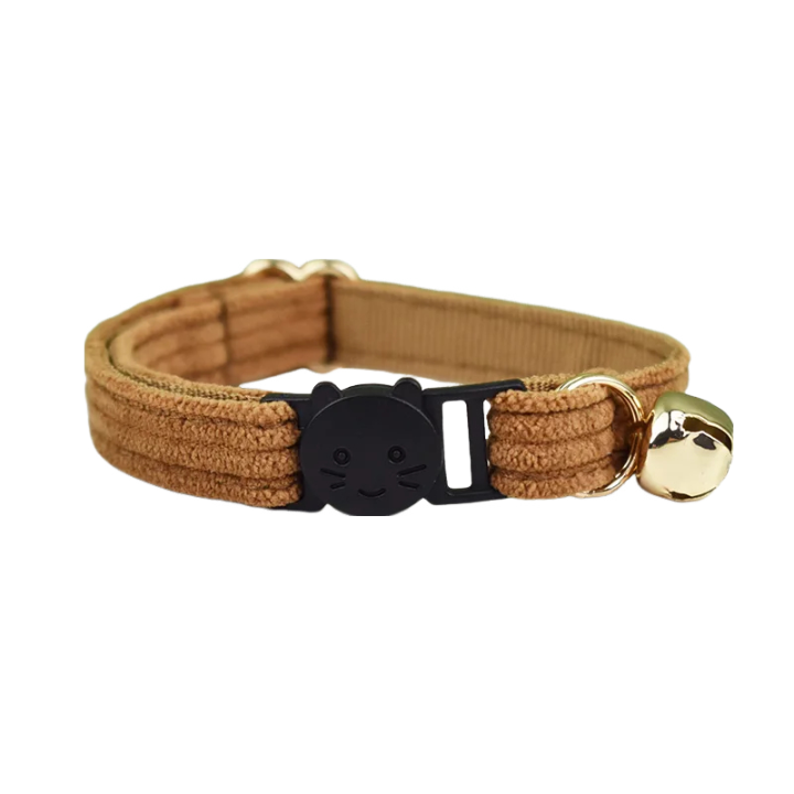 ANYWAGS Cat Collar Choco Brown Small with Safety Buckle, Bell, and Durable Strap Stylish and Comfortable Pet Accessory