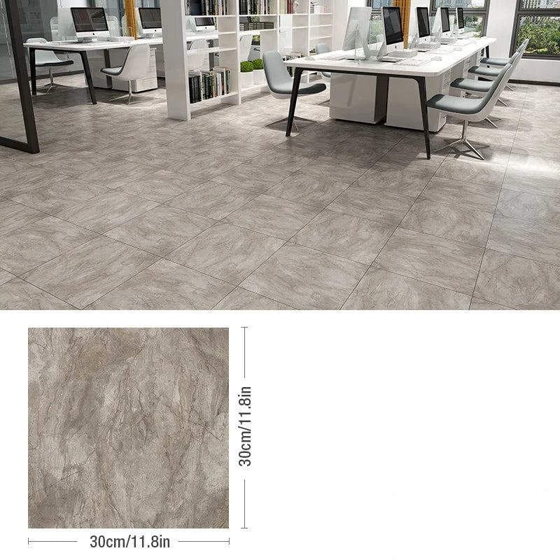 ANYHOUZ 10pcs Light Brown Vinyl Wall Tile Hairline Marble 3D Waterproof