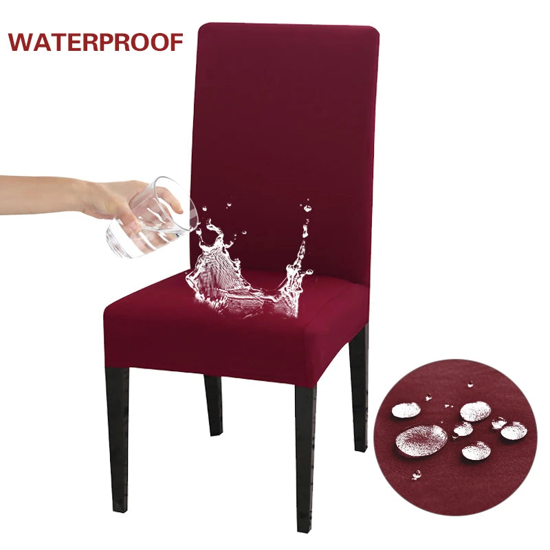 Anyseat Chair Cover Wine Red with Anti-Dirt and Waterproof Elastic Material for Dining Room Kitchen Wedding Hotel Banquet Restaurant