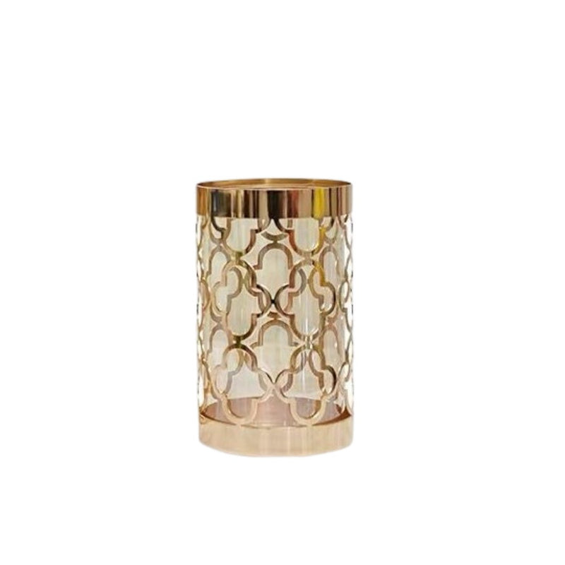 ANYHOUZ Metal Flower Vase for Wedding Centerpiece Tabletop Decor – Modern Metal Art Ornament for Living Room Display & Home Crafts