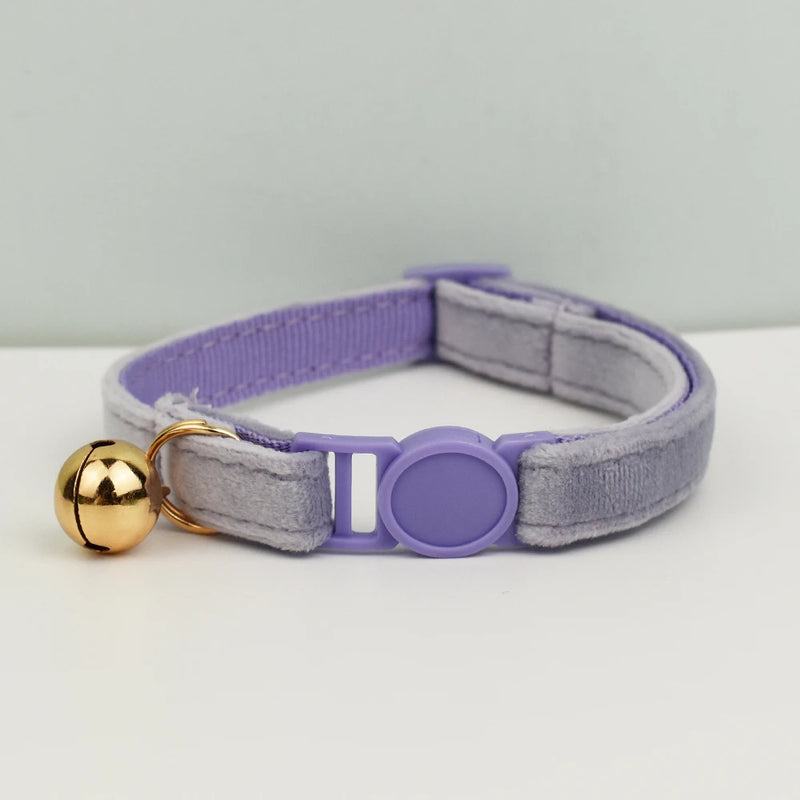 ANYWAGS Cat Collar Light Purple Large with Safety Buckle, Bell, and Durable Strap Stylish and Comfortable Pet Accessory