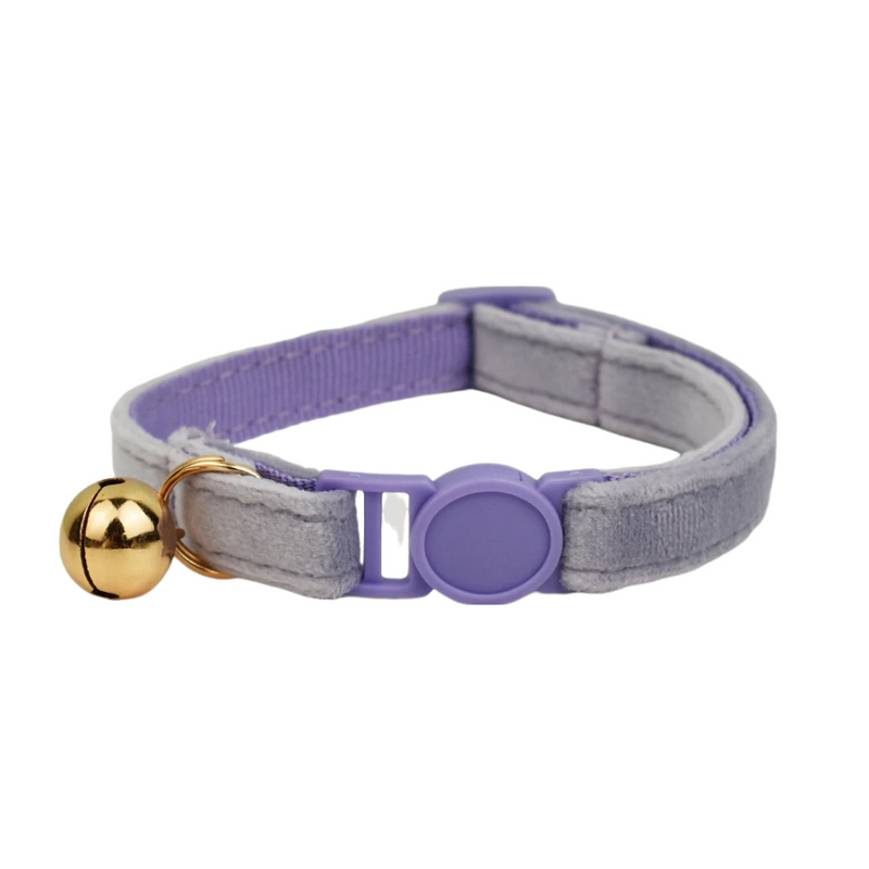 ANYWAGS Cat Collar Light Purple Large with Safety Buckle, Bell, and Durable Strap Stylish and Comfortable Pet Accessory