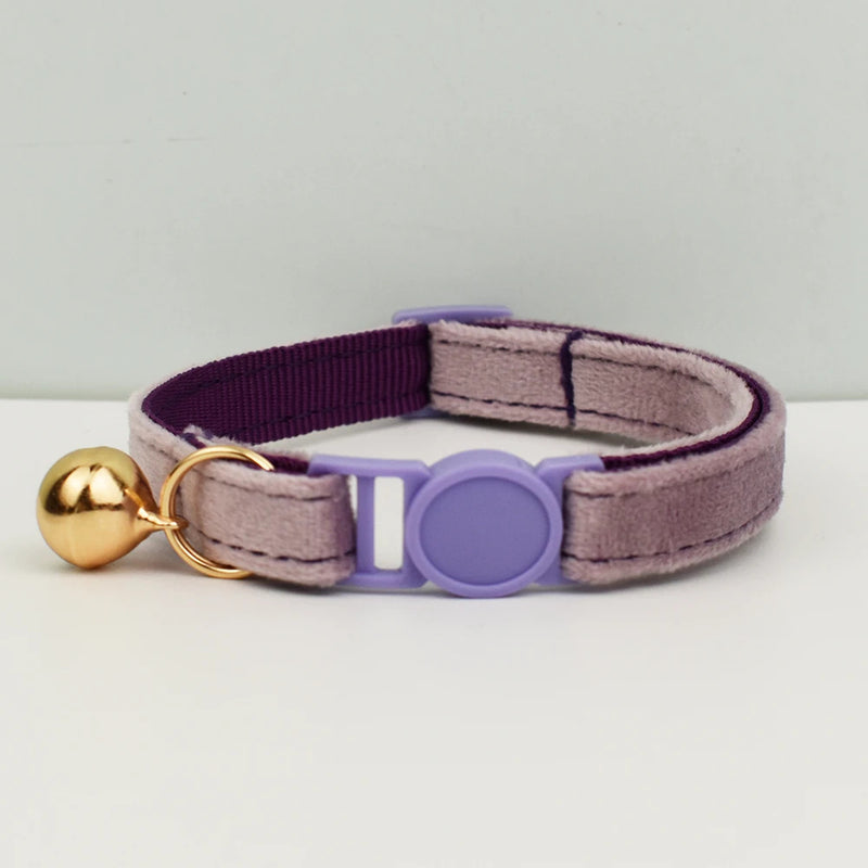 ANYWAGS Cat Collar Purple Pink Small with Safety Buckle, Bell, and Durable Strap Stylish and Comfortable Pet Accessory