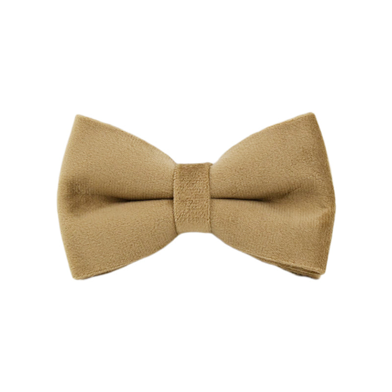 ANYWAGS Pet Bow Velvet Beige Supplies Dog Custom Accessory