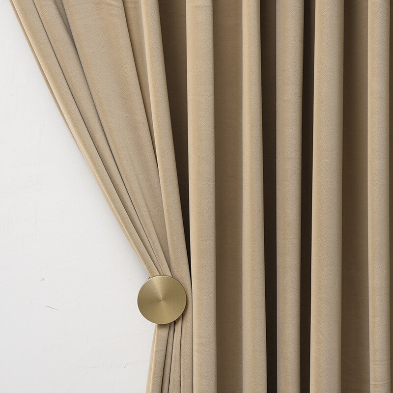 Anydrape 500cm Light Pawn High Quality Modern Velvet Blackout Curtains for Living Room Bedroom Dining Luxury Window Drape