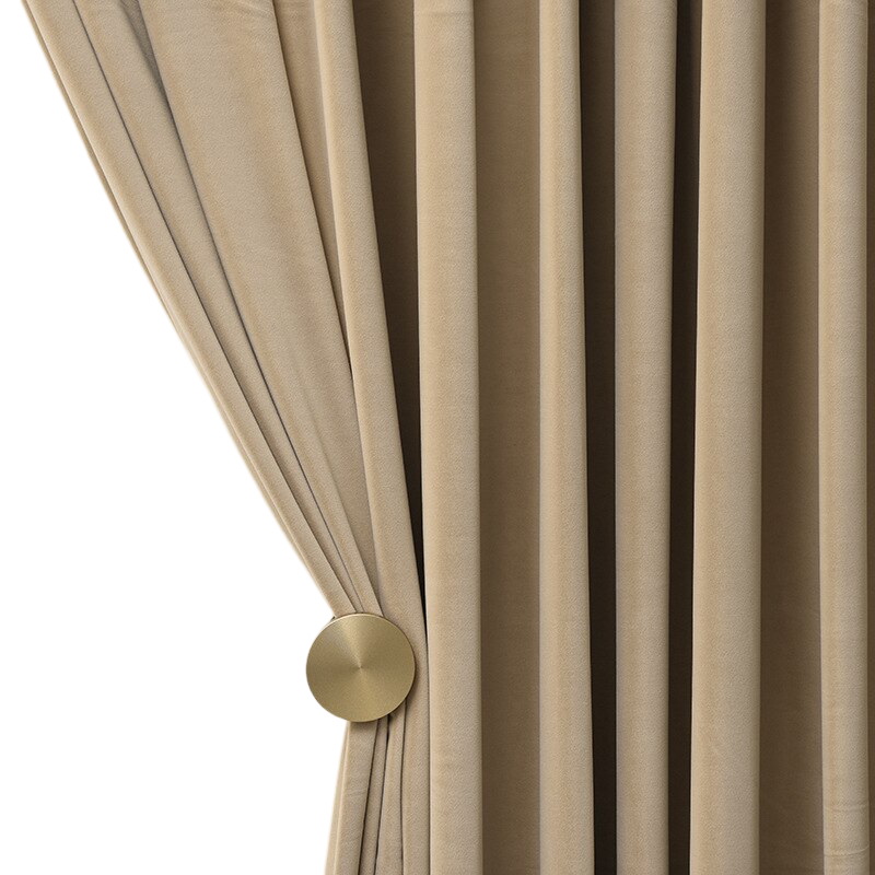 Anydrape 100cm Light Pawn High Quality Modern Velvet Blackout Curtains for Living Room Bedroom Dining Luxury Window Drape