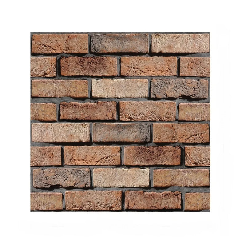 ANYHOUZ 10pcs Vinyl Wall Tile Bricklayer Pattern Textured 3D Waterproof