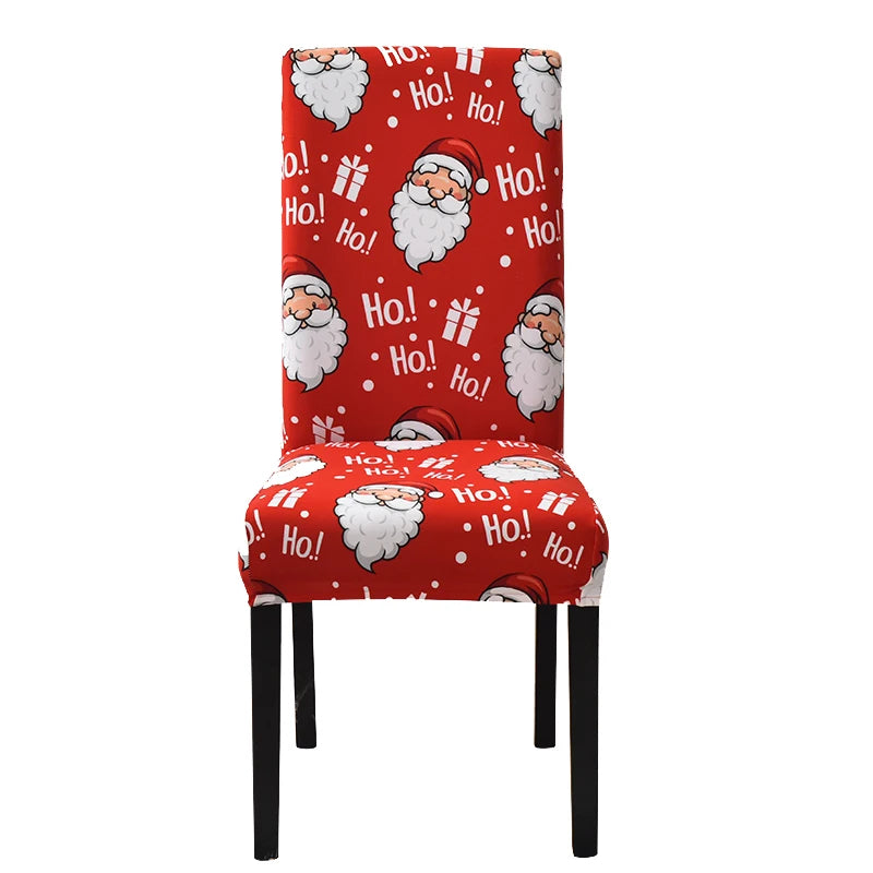 Anyseat Chair Cover Red Santa Claus Ho Design with Anti-Dirt and Elastic Material for Dining Room Kitchen Wedding Hotel Banquet Restaurant