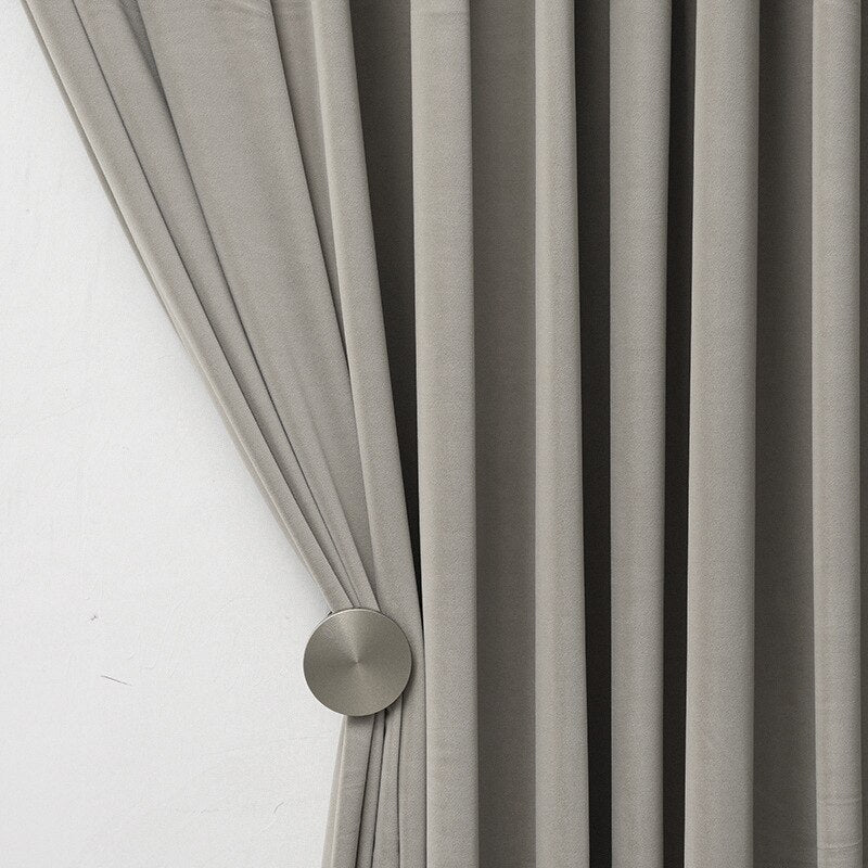 Anydrape Gray Velvet Blackout Curtains – High‑Quality Modern Luxury Drapes for Living Room, Bedroom & Dining Windows