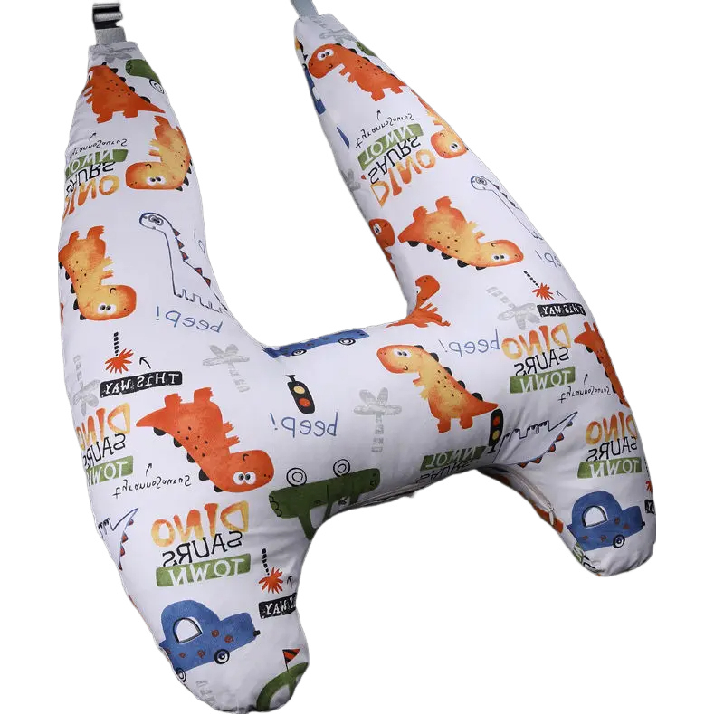 Anypillow Car Travel Pillow UShape Dinosaur Town Pattern Children Travel Pillow Cushion for Car Seat, Safety Neck Pillow for Kids