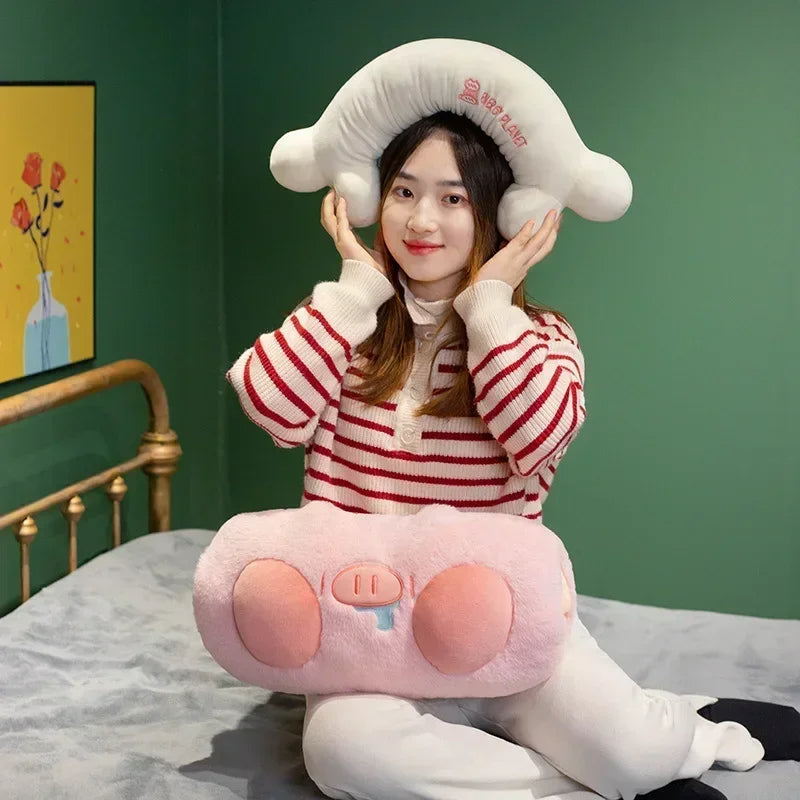 Anypillow U Shaped Pillow Cute Pig Plush Travel Pillow