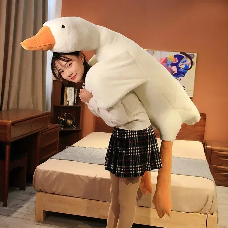 Anypillow Side Sleep Body Pillow Cute Huge White Goose Stuffed Animal Sleeping Pillow 160CM
