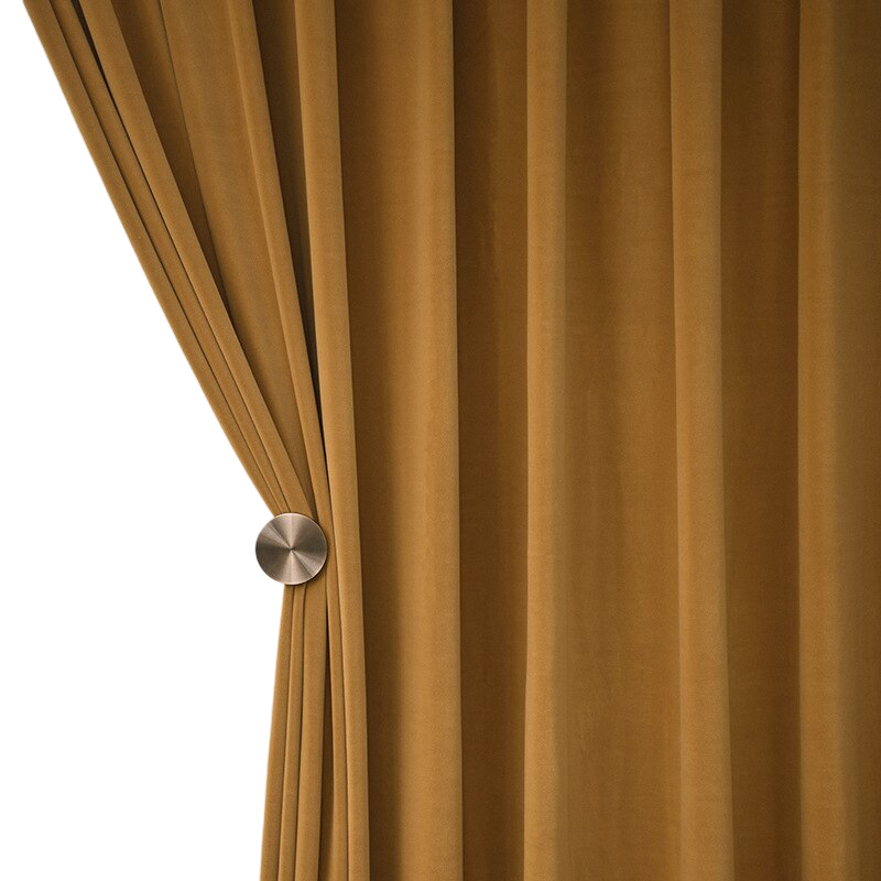Anydrape 250cm Mustard High Quality Modern Velvet Blackout Curtains for Living Room Bedroom Dining Luxury Window Drape