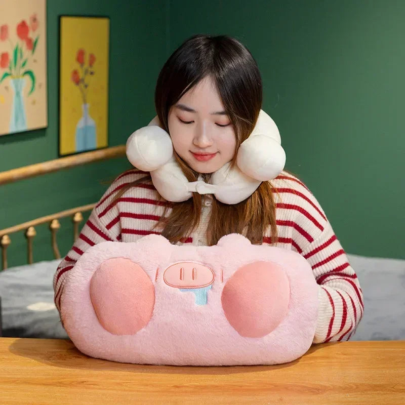 Anypillow U Shaped Pillow Cute Pig Plush Travel Pillow