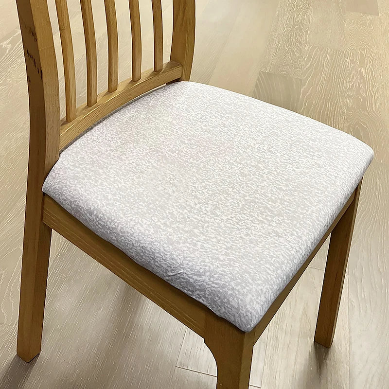 Anyseat Chair Cover Flakey White Print Stretch Seat Cover for Home Dinning Kitchen Washable Removable
