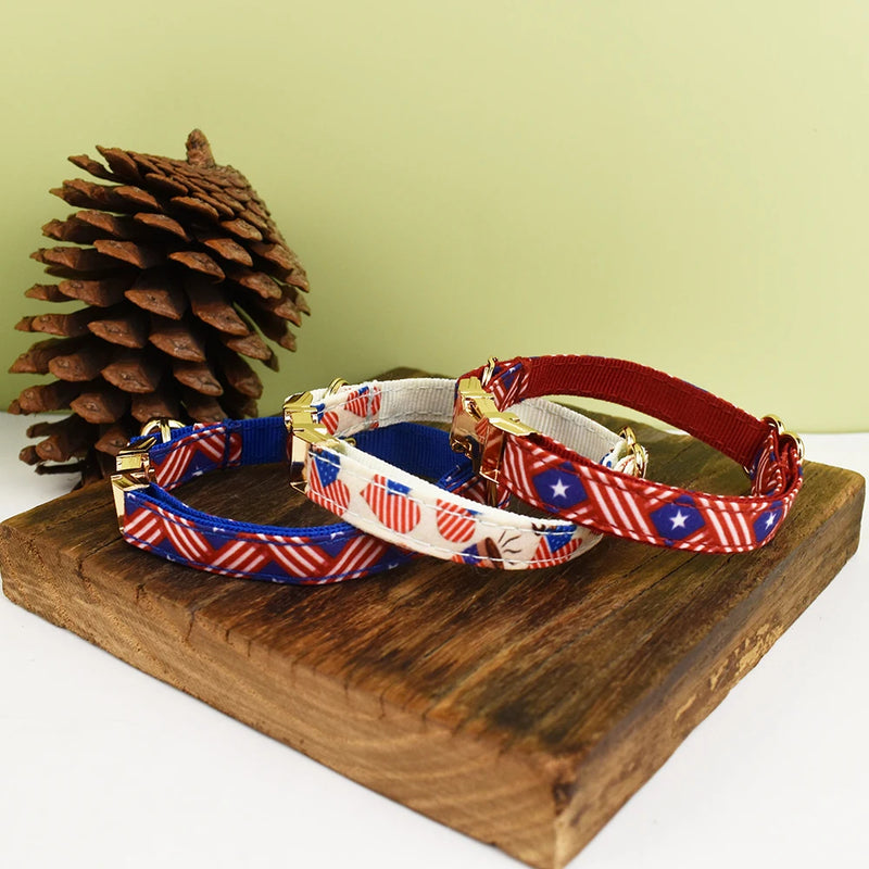 ANYWAGS Cat Collar Banner Red Small with Safety Buckle, Bell, and Durable Strap Stylish and Comfortable Pet Accessory